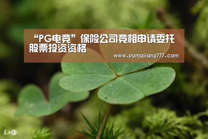 “PG电竞”保险公司竞相申请委托股票投资资格(图4) PG麻将官网